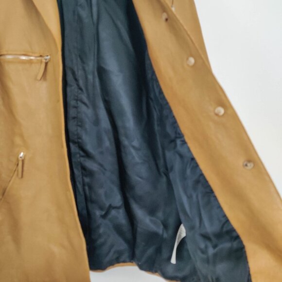 Khaite Russo Lambskin Leather Jacket in Tan 4 - Picture 13 of 15